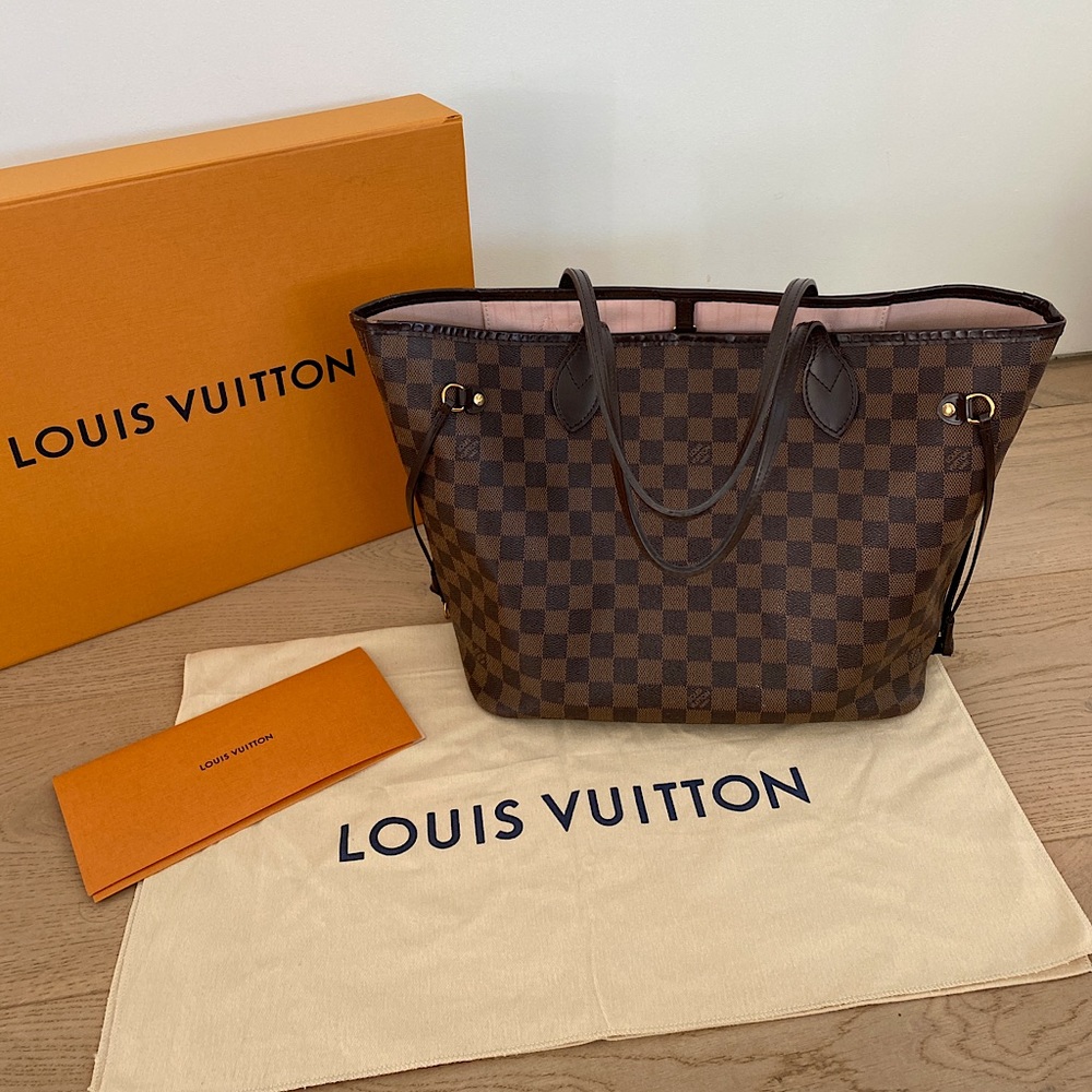Louis Vuitton Damier Ebene MM Neverfull Pink